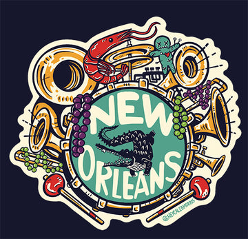 New Orleans Party Sticker