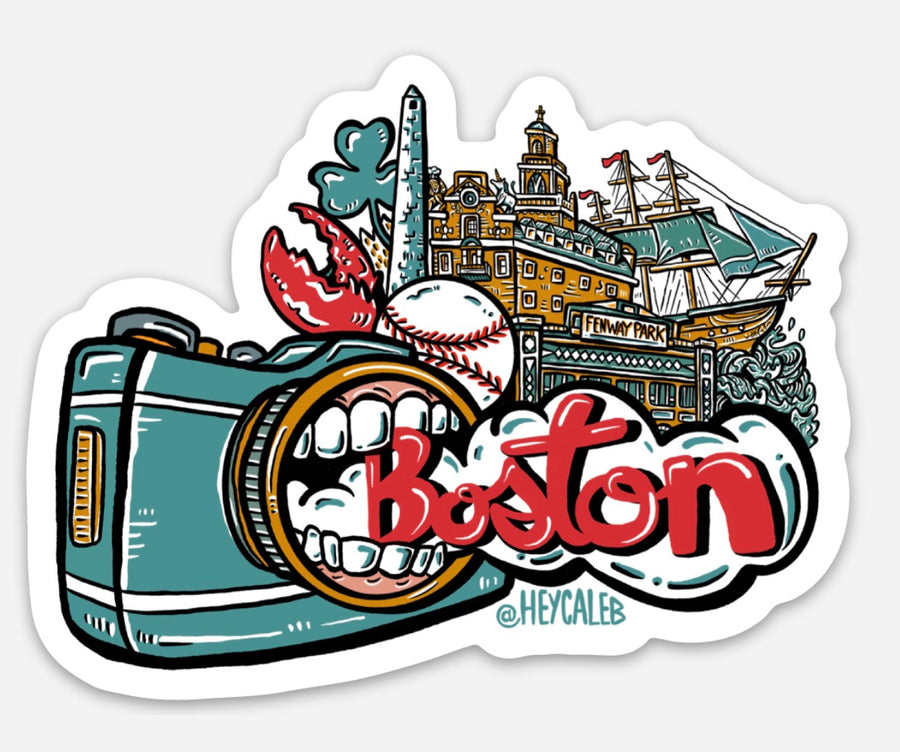 Boston Hungry Camera Sticker