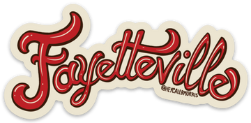 Fayetteville Script Sticker