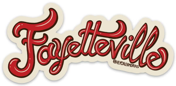 Fayetteville Script Sticker